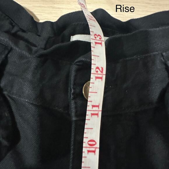 Ba&sh Womens Jalia Cropped High Rise Tapered Leg Jeans in Black Size 3 / US 8 - Picture 14 of 16